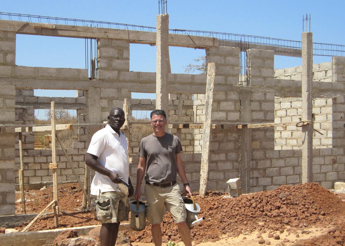 Christopher Thomas on a construction site